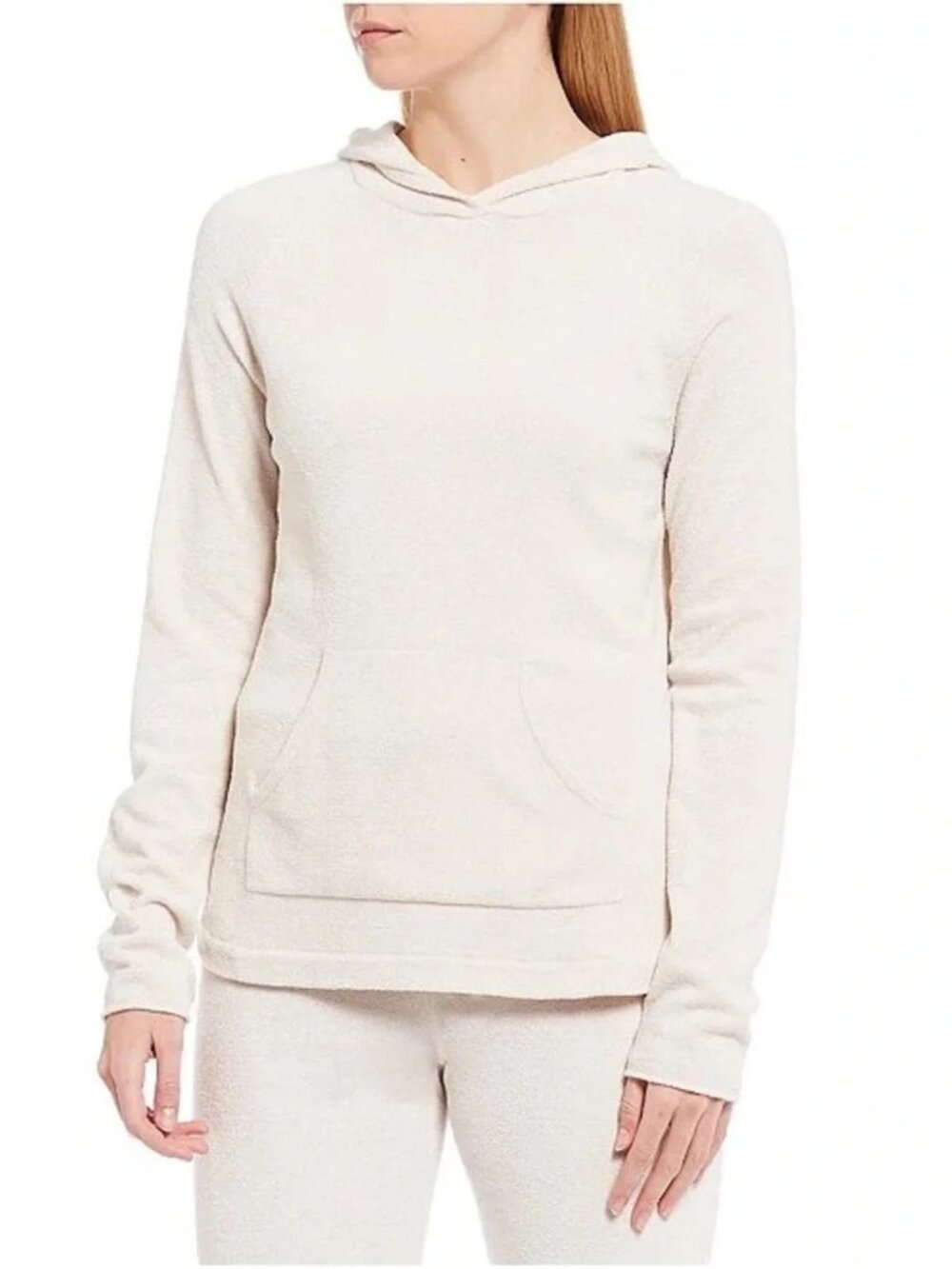 Barefoot Dreams Cozy Chic Ultralite Pullover Hoodie Medium kangaroo pocket cozy